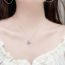 Fashion 1 Carat Moissanite (box Chain) Silver Diamond Love Necklace