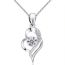 Fashion 1 Carat Moissanite Diamond (white Gold) Silver And Diamond Geometric Necklace