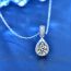 Fashion 3 Carat Moissanite Diamond Silver And Diamond Geometric Necklace