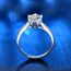 Fashion 1 Carat Moissanite Diamond (open) Silver And Diamond Geometric Ring