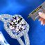 Fashion 1 Carat Moissanite Diamond (white Gold) Silver And Diamond Geometric Ring