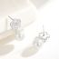 Fashion Silver Silver Camellia Pearl Earrings