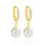 Fashion Gold Silver Diamond Pearl Earrings