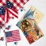 Fashion Independence Day Vintage Greeting Card Independence Day Paper Postcard