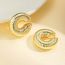 Fashion Gold Alloy C-shaped Thread Hollow Ear Clip