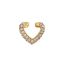 Fashion Gold Alloy Diamond Love Ear Clips