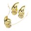 Fashion Gold Metal Drop Necklace And Earrings Set