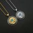 Fashion Gold Alloy Geometric Eyes Plate Necklace