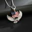 Fashion Gold Alloy Gold-plated Paint Flag Eagle Necklace