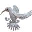 Fashion Silver Alloy Diamond Bird Brooch