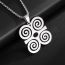 Fashion Four-sided Hoop Necklace-steel Color Stainless Steel Geometric Necklace