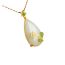 Fashion White Alloy Imitation Hetian Jade Large Water Drop Necklace