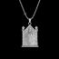 Fashion Our Lady's House Necklace - Silver Alloy Gold-plated Diamond Virgin Mary Necklace