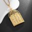 Fashion Jesus Virgin Necklace-gold Alloy Geometric Birdcage Necklace