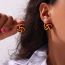 Fashion Gold Earrings Copper Geometric Oil Drop Earrings