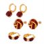 Fashion Gold Earrings Copper Geometric Oil Drop Earrings