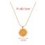Fashion Golden 1 Copper Round Double Sided Portrait Beaded Pendant Pearl Accessories