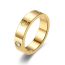 Fashion 5mm Rose Gold Stainless Steel Diamond Love Ring