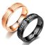 Fashion Rose Goldhis Angel Stainless Steel Round Men's Ring