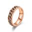 Fashion 6mm Rose Gold Stainless Steel Round Men's Ring