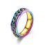 Fashion 6mm Seven Colors Stainless Steel Round Men's Ring