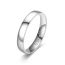 Fashion 4mm Silver S925 Stainless Steel Round Ring