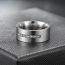 Fashion 8mm Steel Color Diamond Stainless Steel Diamond Round Men's Ring