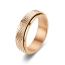 Fashion 6mm Gold Diamond Snake Print Ring