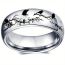 Fashion 8mm Steel Color Arc Bird Stainless Steel Printed Round Ring