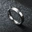 Fashion 6mm Black No. 11 Titanium Steel Diamond Round Ring