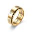 Fashion 8mm Gold Stainless Steel Rotatable Round Ring