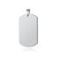 Fashion 40*24 Steel Color Sharp Corners Stainless Steel Tag Men's Pendant