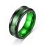 Fashion Bottom Green Dragon Pattern Stainless Steel Round Men's Ring