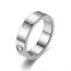 Fashion 5mm Ring Steel Color No. 11 Stainless Steel Diamond Geometric Round Ring