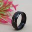Fashion 8mm Black No. 13 Titanium Steel Geometric Round Men's Ring