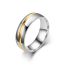 Fashion 6mm Diamond-free Men’s Model Titanium Steel Geometric Round Men's Ring