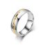 Fashion 6mm Diamond-free Men’s Model Titanium Steel Geometric Round Men's Ring