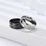 Fashion 8mm Black Stainless Steel Round Ring