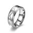 Fashion 8mm Black Stainless Steel Round Ring
