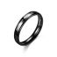 Fashion Black His Queen Number 7 Stainless Steel Diamond Round Ring