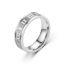 Fashion 6mm Black Stainless Steel Round Men's Ring