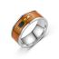 Fashion Gold Nfc Ssangyong Titanium Steel Geometric Texture Round Men's Ring