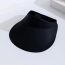Fashion Large Brim Seamless Hat-black Nylon Large Brim Hollow Top Sun Hat