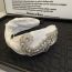 Fashion White Fabric Diamond-encrusted Knotted Wide-brimmed Headband
