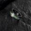 Fashion Turn Black Titanium Steel Round Men's Ring