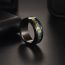 Fashion Turn Black Titanium Steel Round Men's Ring