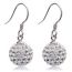 Fashion (6mm) Silver Diamond Ball Stud Earrings