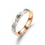 Fashion Rose Gold Women’s Size 10 Stainless Steel Diamond Geometric Round Ring