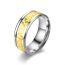 Fashion 8mm Golden Colorful Stainless Steel Geometric Round Ring