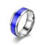 Fashion 8mm Rainbow Color Stainless Steel Geometric Round Ring